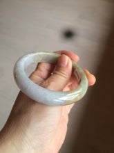 Load image into Gallery viewer, 55.7mm certified 100% natural green/brown/purple jadeite jade bangle AT44-1649