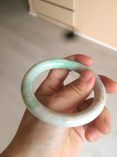 Load image into Gallery viewer, 56mm certified 100% natural sunny green/white/purple/yellow round cut jadeite jade bangle AF9-8927