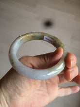 Load image into Gallery viewer, 55.7mm certified 100% natural green/brown/purple jadeite jade bangle AT44-1649