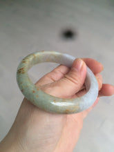 Load image into Gallery viewer, 55.7mm certified 100% natural green/brown/purple jadeite jade bangle AT44-1649