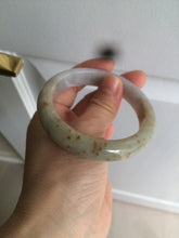 Load image into Gallery viewer, 55.7mm certified 100% natural green/brown/purple jadeite jade bangle AT44-1649