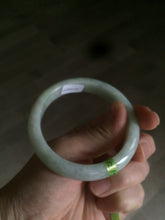 Load image into Gallery viewer, 53mm certificated Type A 100% Natural light green/yellow/purple Jadeite Jade bangle L106-2747
