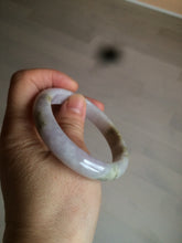 Load image into Gallery viewer, 53.8mm certified Type A 100% Natural light green/purple/brown Jadeite Jade bangle AT43-1650