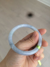 Load image into Gallery viewer, 54mm Certified Type A 100% Natural super light purple/white round cut Jadeite Jade bangle AK23-0024