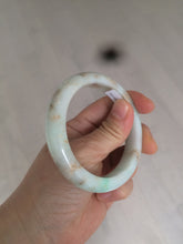 Load image into Gallery viewer, 55.7mm Certified Type A 100% Natural sunny green Jadeite Jade bangle A65-3328