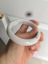 Load image into Gallery viewer, 56.9mm 100% natural Type A light green purple white jadeite jade bangle Y116-9294