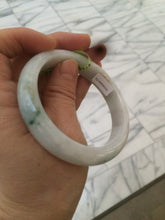 Load image into Gallery viewer, 57.5mm Certified Type A 100% Natural white/green/yellow Jadeite Jade bangle E54-0272