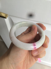 Load image into Gallery viewer, 56.9mm 100% natural Type A light green purple white jadeite jade bangle Y116-9294