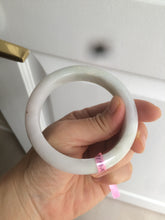 Load image into Gallery viewer, 56.9mm 100% natural Type A light green purple white jadeite jade bangle Y116-9294