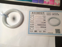 Load image into Gallery viewer, 52.4 mm Certified Type A 100% Natural white Jadeite Jade bangle D2-1408