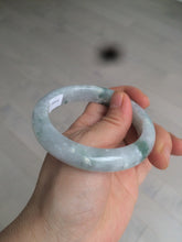 Load image into Gallery viewer, 55.6mm Certified type A 100% Natural light green/purple Jadeite bangle AF6-6117