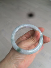 Load image into Gallery viewer, 55.6mm Certified type A 100% Natural light green/purple Jadeite bangle AF6-6117