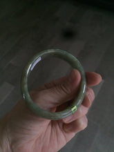 Load image into Gallery viewer, 54.5mm Certified Type A 100% Natural green oval Jadeite Jade bangle L105-2899