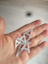 Load image into Gallery viewer, 100% natural icy watery jadeite jade Initial letter A pendant necklace Y125