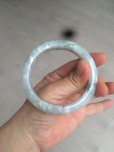 Load image into Gallery viewer, 55.6mm Certified type A 100% Natural light green/purple Jadeite bangle AF6-6117