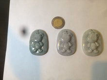 Load image into Gallery viewer, 100% Natural light green Jadeite Jade little doggy pendant A64