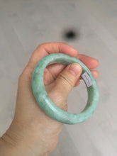 Load image into Gallery viewer, 57.4mm certified Type A 100% Natural green/gray Jadeite Jade bangle X122-7140