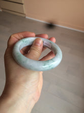 Load image into Gallery viewer, 56.5mm certified Type A 100% Natural green/white chubby Jadeite Jade bangle AF1-4612