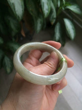 Load image into Gallery viewer, 54.7mm certified 100% natural type yellow/green jadeite jade bangle Z92-8520