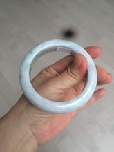 Load image into Gallery viewer, 56.5mm certified Type A 100% Natural green/white chubby Jadeite Jade bangle AF1-4612