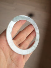 Load image into Gallery viewer, 57mm certified Type A 100% Natural sunny green/purple flat style Jadeite jade bangle N110