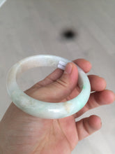 Load image into Gallery viewer, 56.8mm certificated Type A 100% Natural sunny green/white/brown Jadeite Jade bangle E48-3335