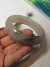 Load image into Gallery viewer, 60mm 100% natural beige/pink/gary/brown with flying wildflowers Quartzite (Shetaicui jade) bangle XY7