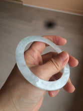 Load image into Gallery viewer, 57mm certified Type A 100% Natural sunny green/purple flat style Jadeite jade bangle N110