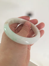 Load image into Gallery viewer, 56.8mm certificated Type A 100% Natural sunny green/white/brown Jadeite Jade bangle E48-3335