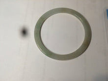Load image into Gallery viewer, 52mm type A 100% Natural icy watery light green/yellow thin flat style Jadeite Jade bangle U121-0758