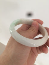 Load image into Gallery viewer, 56.8mm certificated Type A 100% Natural sunny green/white/brown Jadeite Jade bangle E48-3335