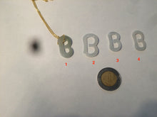 Load image into Gallery viewer, 100% natural icy watery jadeite jade Initial letter B pendant necklace Y123