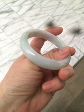 Load image into Gallery viewer, 53.5mm Certified 100% natural Type A green/white jadeite jade bangle F116-9053