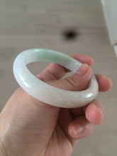 Load image into Gallery viewer, 56.8mm certificated Type A 100% Natural sunny green/white/brown Jadeite Jade bangle E48-3335