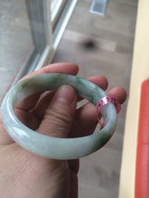 Load image into Gallery viewer, 51.5mm 100% natural Type A green/purple oval jadeite jade bangle B36