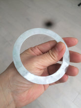Load image into Gallery viewer, 57mm certified Type A 100% Natural sunny green/purple flat style Jadeite jade bangle N110