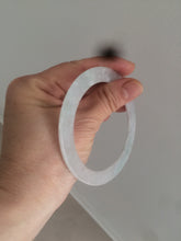 Load image into Gallery viewer, 57mm certified Type A 100% Natural sunny green/purple flat style Jadeite jade bangle N110