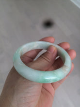 Load image into Gallery viewer, 54.6mm certified 100% natural Type A sunny green/white/brown jadeite jade bangle AH61-3333