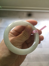 Load image into Gallery viewer, 52mm Certified Type A 100% Natural light green/white Jadeite Jade bangle Y69-8442