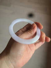 Load image into Gallery viewer, 51.5mm certified Type A 100% Natural sunny green/purple flat style Jadeite jade bangle N109