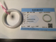 Load image into Gallery viewer, 56.9mm 100% natural Type A light green purple white jadeite jade bangle Y116-9294