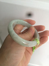 Load image into Gallery viewer, 53mm certificated Type A 100% Natural light green/yellow/purple Jadeite Jade bangle L106-2747
