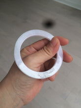 Load image into Gallery viewer, 51.5mm certified Type A 100% Natural sunny green/purple flat style Jadeite jade bangle N109