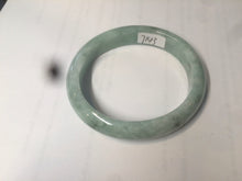 Load image into Gallery viewer, 52.5mm Certified Type A 100% Natural green/gray oval Jadeite Jade bangle U124-7143