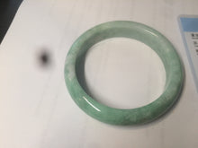 Load image into Gallery viewer, 56.4mm certified Type A 100% Natural sunny green Jadeite Jade bangle U125-2485