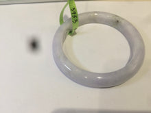 Load image into Gallery viewer, 54mm certifed 100% natural certified white/light purple jadeite jade bangle AC43-5953