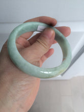 Load image into Gallery viewer, 56.4mm certified Type A 100% Natural sunny green Jadeite Jade bangle U126-2490