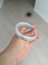 Load image into Gallery viewer, 52mm Certified 100% natural Type A light green/purple oval jadeite jade bangle N109-2828