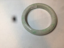 Load image into Gallery viewer, 57.4mm 100% natural Type A sunny green/white jadeite jade bangle K92-1110