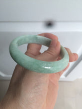 Load image into Gallery viewer, 56.4mm certified Type A 100% Natural sunny green Jadeite Jade bangle U126-2490